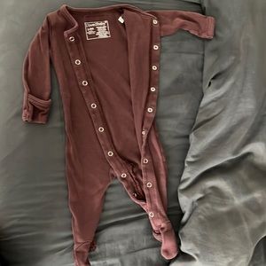 Loved baby plum color footie